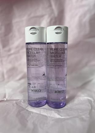 Мицеллярная вода kiko milano для нормальной и сухой кожи pure clean micellar water normal to dry. мицеллярная вода коко мелко3 фото