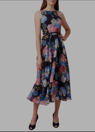 Стильное женское платье hobbs с рисунками цветочков