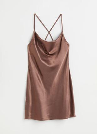 Шелковое мини платье с красивой открытой спинкой h&amp;m1 фото