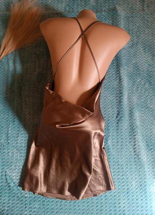 Шовкова міні сукня з красивою відкритою спинкою h&m4 фото