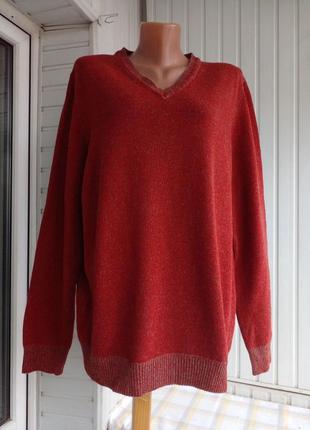 Італійський вовняний кашемір светр джемпер великого розміру батал2 фото