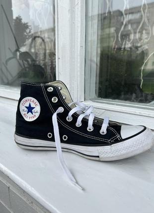 Кеди converse all star hi black black5 фото