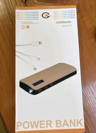 Power bank 20000 mah led фoнарик led дисплеем usb