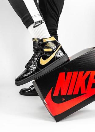 Кросівки jordan 1 retro black\gold кросівки