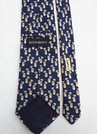 Брендова краватка saint laurent краватка вінтажна принт кактуси шовкова шовк шовк4 фото