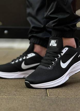 Черные мужские кроссовки nike zoom 40-44. кроссовки мужские текстиль сетка2 фото