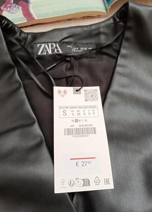 Кожаная жилетка zara из эко-кожи2 фото