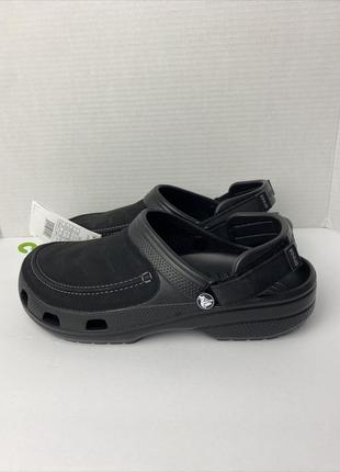 Крокс веста клог черные crocs yukon vista black5 фото