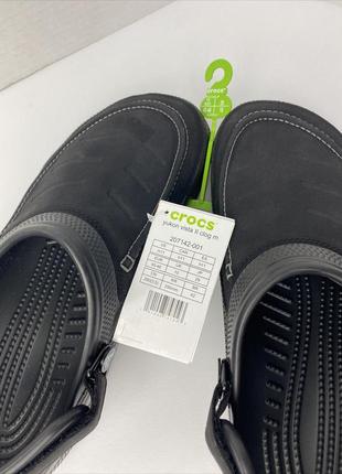 Крокс веста клог черные crocs yukon vista black7 фото