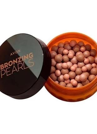 Бронзер у кульках avon bronzing pearls, cool (холодний) 28г.1 фото