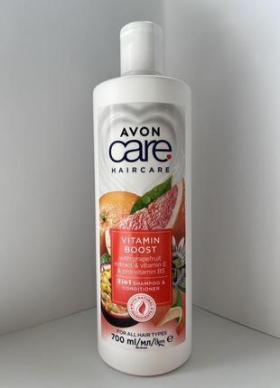 2в1 шампунь-кондиціонер для волосся avon care, 700мл.