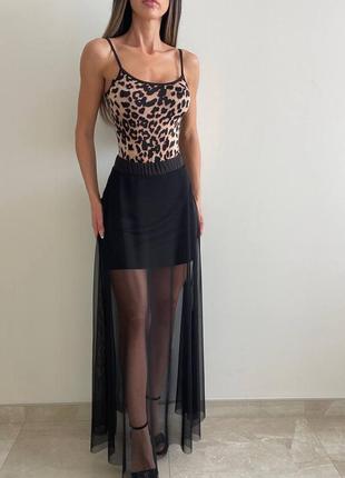 Довга спідниця сітка, длинная юбка сетка8 фото