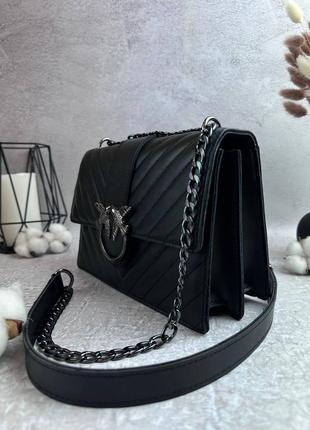 Сумка pinko black gold диагональ 😍