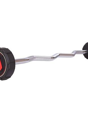 Штанга фіксована вигнута li nuo ta-3623 15 кг чорний (58508087)