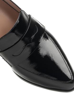 Туфли женские черные лакированные кожаные 2343т6 фото