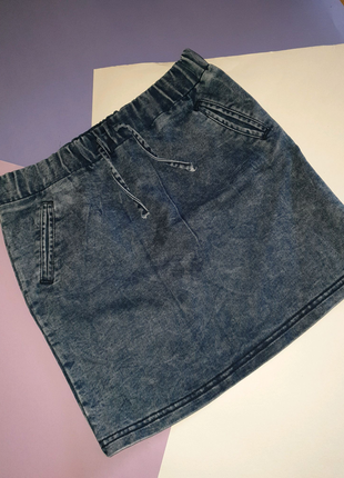Джинсова спідниця для дівчинки 10,11 років