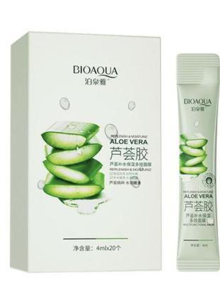 Нічна маска для обличч bioaqua aloe vera з екстрактом алое 20шт