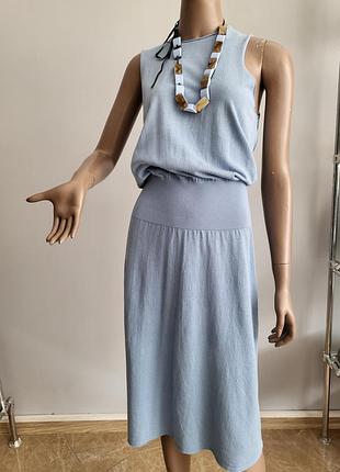 Голубой сарафан stefanel