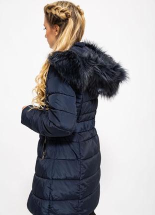 Куртка жіноча зимова колір темно-синій2 фото