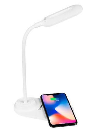 Led лампа для чтения с зарядкой led desk wireless charging lamp9 фото