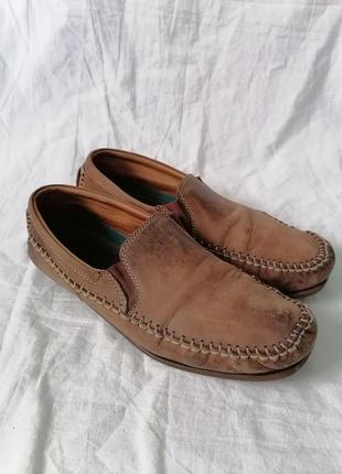 Мужские туфли, мокасины из нубука
