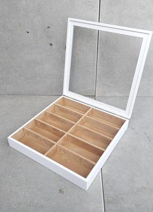 Органайзер для 10 окулярів білий тм wooden organizer5 фото