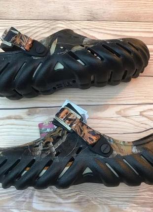 Крокс екхо клог чорні камуфляжні crocs echo clog realtree edge black