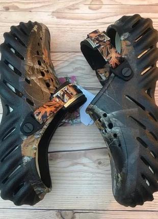 Крокс екхо клог чорні камуфляжні crocs echo clog realtree edge black