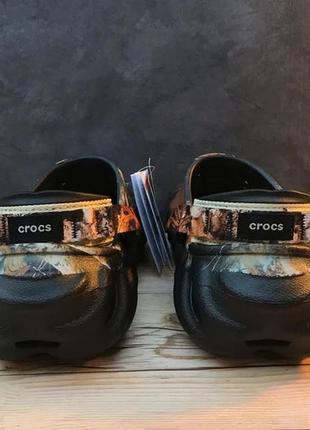 Крокс екхо клог чорні камуфляжні crocs echo clog realtree edge black