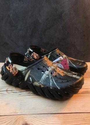 Крокс экхо клог черные камуфляжные crocs echo clog realtree edge black1 фото