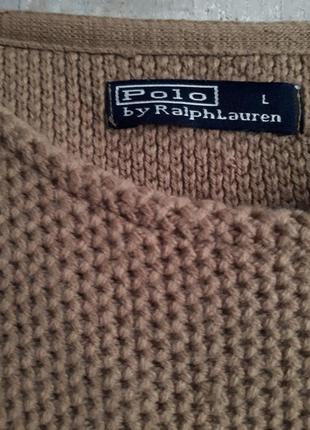 Свитшот свитер джемпер бежевый шерстяной р m l ralph lauren3 фото