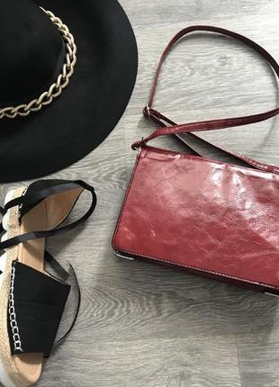 Стильная сумка красного красивого цвета в идеальному состоянии🖤new look🖤6 фото