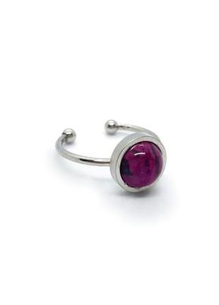 🐦💍 миниатюрное кольцо в стиле минимализм натуральный камень розовый агат1 фото