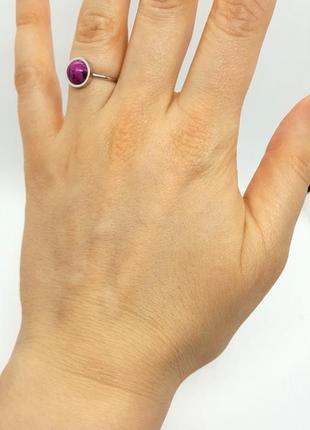 🐦💍 миниатюрное кольцо в стиле минимализм натуральный камень розовый агат6 фото