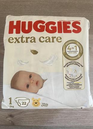 Подгузники huggies extra care mega размер 1 (2-5 кг), 22 шт