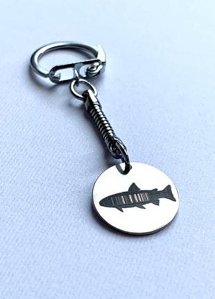 Брелок для ключей fishlist брелок на ключи, сумку, рюкзак. брелок рыбака подарок рыбаку форель