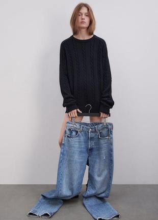 Широкие свободные джинсы от zara woman 32р, оригинал1 фото
