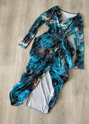 Платье с драпировкой на ягодицах и с разрезом shein, l.3 фото
