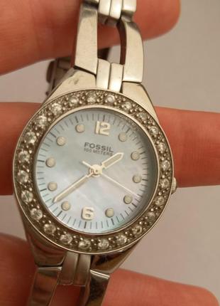 Жіночий годинник кварц на ходу fossil blue6 фото
