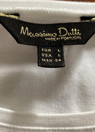 Новая базовая белая футболка топ massimo dutti m-l испания 🇪🇸2 фото