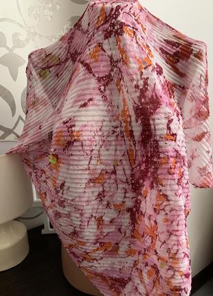 Платье гофрированный розовый на шею2 фото