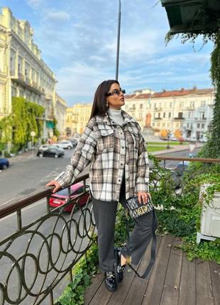 Рубашка в клетку, теплая, норма и супер-балта, от 42 до 60 размера!9 фото