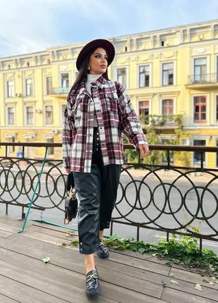Рубашка в клетку, теплая, норма и супер-балта, от 42 до 60 размера!4 фото