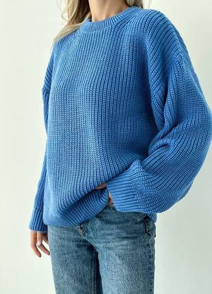 Стильный базовый шерстяной свитер оверсайз, удлиненный с длинными рукавами, розовый синий качественный трендовый6 фото