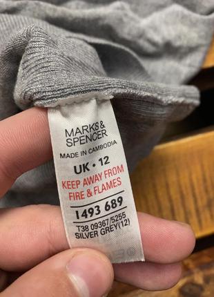 Женская кофта (кардиган) marks&spencer (маркс и спенсер лрр идеал оригинал серая)8 фото