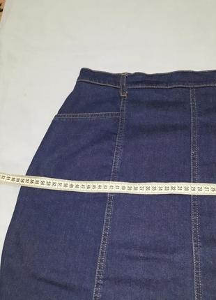 Юбка джинсовая размер 50 / 16 стрейчевая миди4 фото