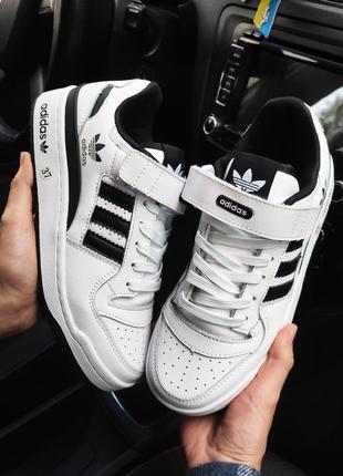 Чоловічі кросівки adidas forum 84 white black білі з чорним 44(28см)