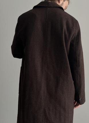 Weekday wool coat оверсайз стильне пальто вовна шерсть оригінал коричневе нове гарне довге преміум тепле стьобане утеплене oversized6 фото