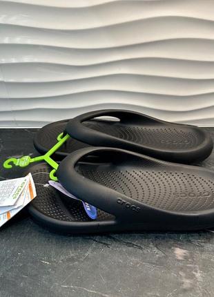 Крокс шльопанці фліп меллоу чорні crocs mellow flip black3 фото