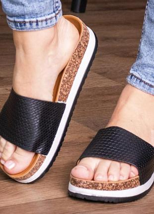 Шльопанці жіночі fashion ransom 3053 38 розмір 24 см чорний